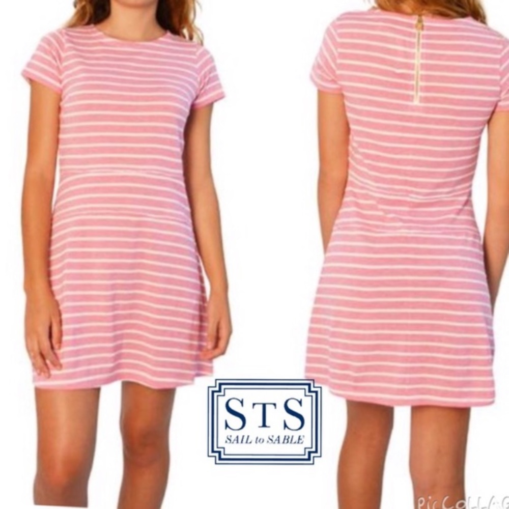 Sail to Sable Strip Fit and flare Dress women’s M